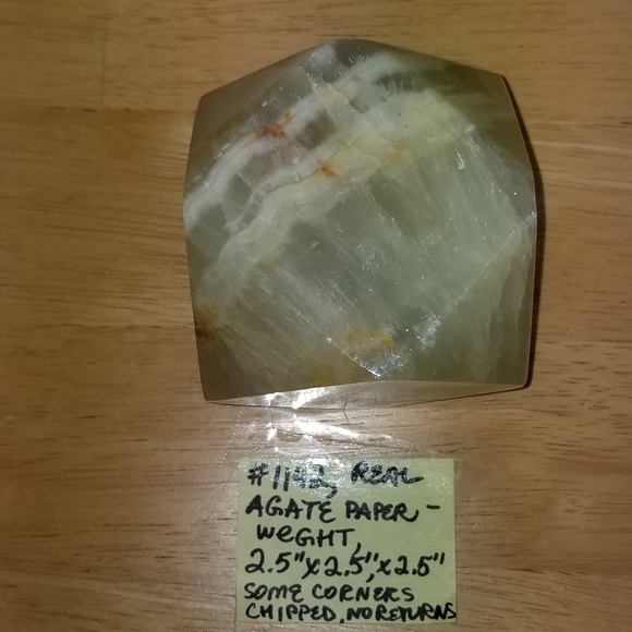 #1142 Rare Collectible Real Agate Paper Weight - Picture 4 of 16